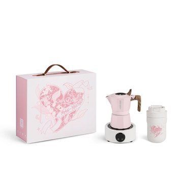 Подарунковий набір для приготування гейзерної кави 5 в 1 MHW-3BOMBER Flipped Mokka Pot Gift Box Рожевий (CS7075P-OS) CS7075P-OS фото