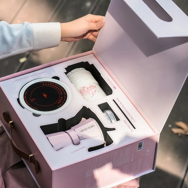 Подарунковий набір для приготування гейзерної кави 5 в 1 MHW-3BOMBER Flipped Mokka Pot Gift Box Рожевий (CS7075P-OS) CS7075P-OS фото