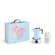 Подарунковий набір для приготування гейзерної кави 5 в 1 MHW-3BOMBER Flipped Mokka Pot Gift Box Блакитний (CS7076BL-OS) CS7076BL-OS фото 1