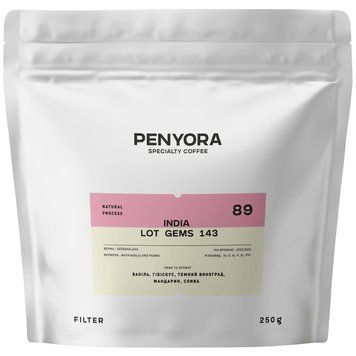 Кава в Зернах India Lot Gems 143 Penyora Specialty Coffee 250 г IndiaLotGems фото