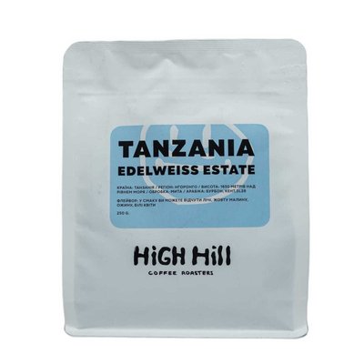 Кава в Зернах Tanzania Edelweiss Estate, High Hill, 250 г HighHillTanzania фото