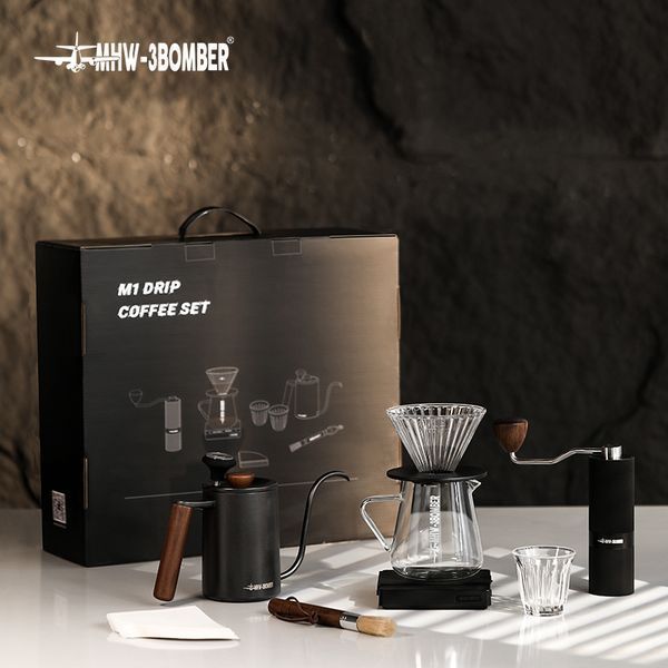 Подарунковий набір бариста 10 в 1 MHW-3BOMBER M1 Drip Coffee Set Deluxe Чорний (CS5469) CS5469 фото