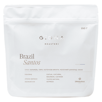 Кава в Зернах Brazil Santos GЇDNA Roastery 250 г GЇDNASantos фото